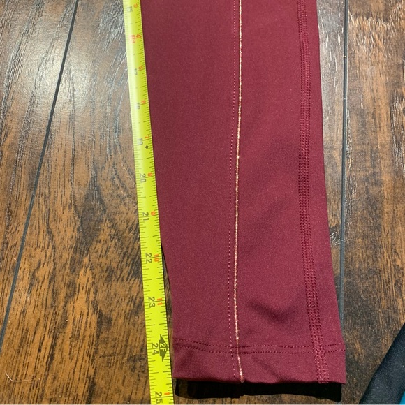 Nike | NWT Women's Yoga 7/8 Lurex Tights Dark Beetroot - Picture 7 of 11